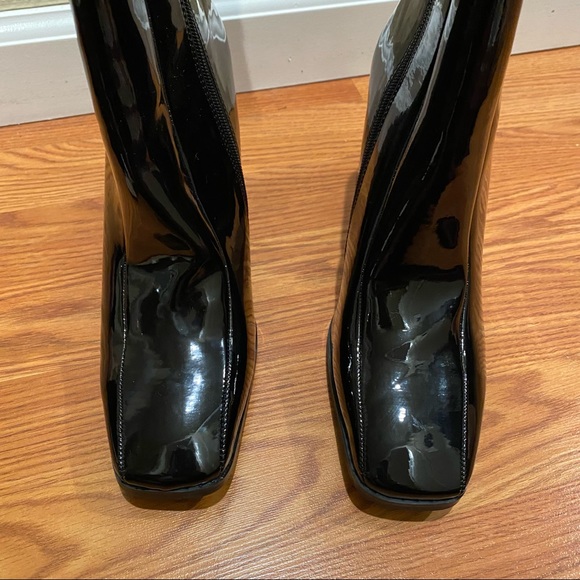 {Koi Footwear} Vegan Black Patent Boots - Picture 6 of 9